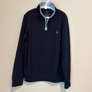 Tailorbyrd Boys Modal Navy Quarter Zip Golf Shirt sz 10/12